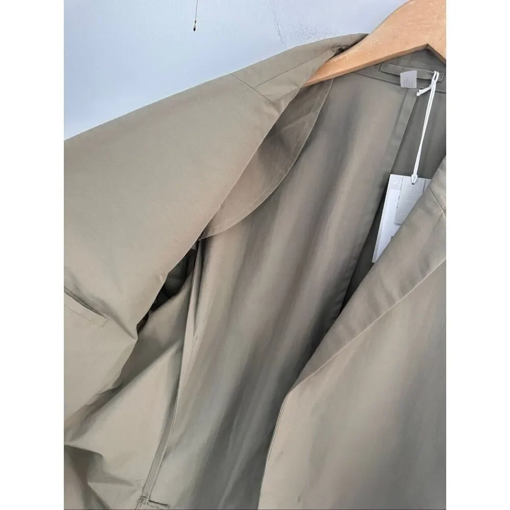 COS Men’s Khaki Tan Cotton Unlined Concealed 2 Button Sport Blazer
